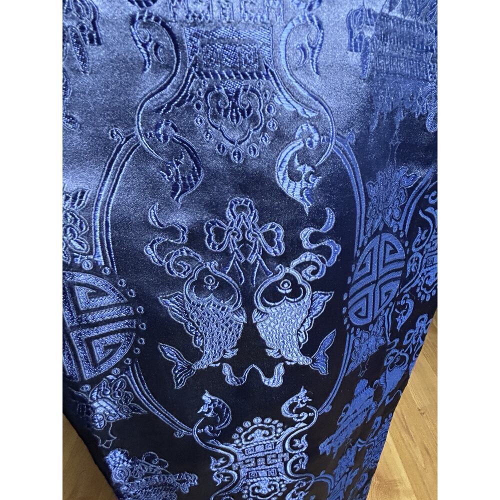 True Corset Playgirl Royal Blue Brocade Pencil Skirt Coquette Bodycon Women’s L - Picture 4 of 9